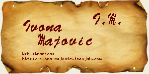 Ivona Majović vizit kartica
